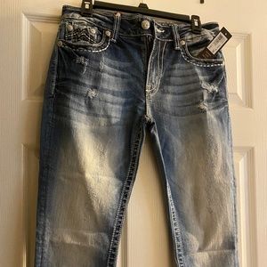 NWT Miss Me Boyfriend Capri jeans